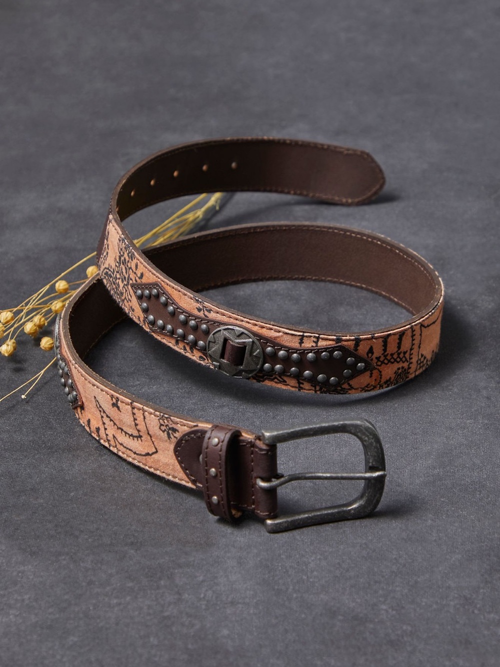 NWOT Free People We the Free Bandana Belt- Sunstone